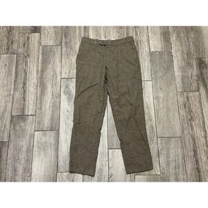 Santorelli Pants Mens 32 Tobacco Wool Stuart Dress Trousers Flat Front Lined